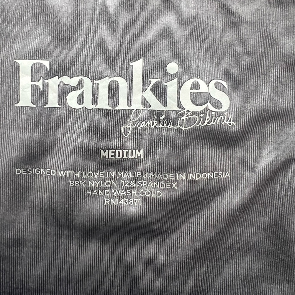 Frankie’s Gray Ribbed Bikini Set - Picture 2 of 3